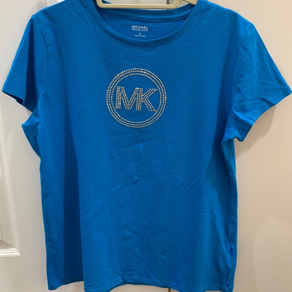 MK Aqua Blue/ Silver Bling TShirt